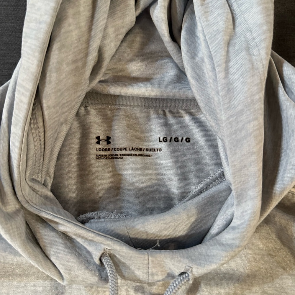 Under Armour Light Gray Women's Hooded Long Sleeve Sweatshirt - Picture 2 of 4
